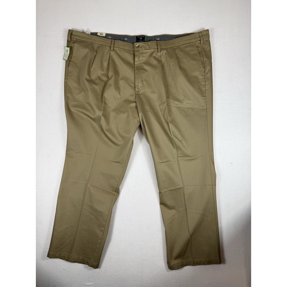 Dockers Stain Defender Khaki Pants Mens Big Tall 60x30 Pleated Chino Slacks NWT